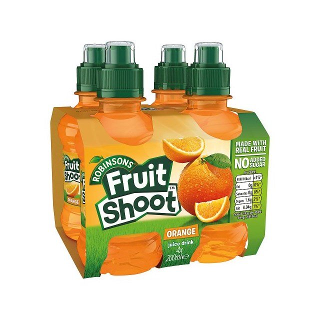 Robinsons Fruit Shoot Sinaasappel 4 x 200ml - Smaakparadijs.nl