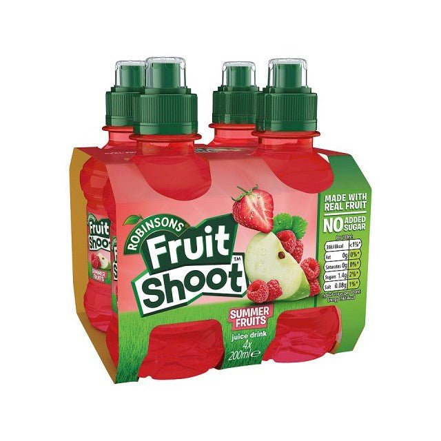 Robinsons Fruit Shoot Zomerfruit 4 x 200ml - Smaakparadijs.nl